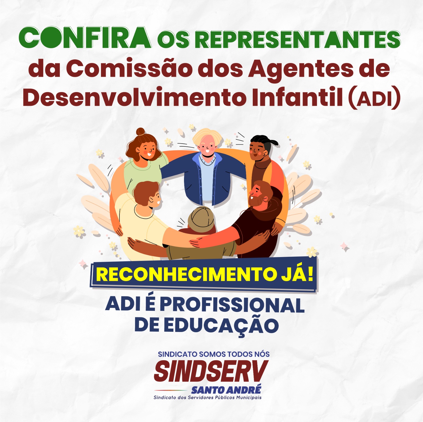 Imagem de Conheça os representantes da Comissão dos Agentes de Desenvolvimento Infantil