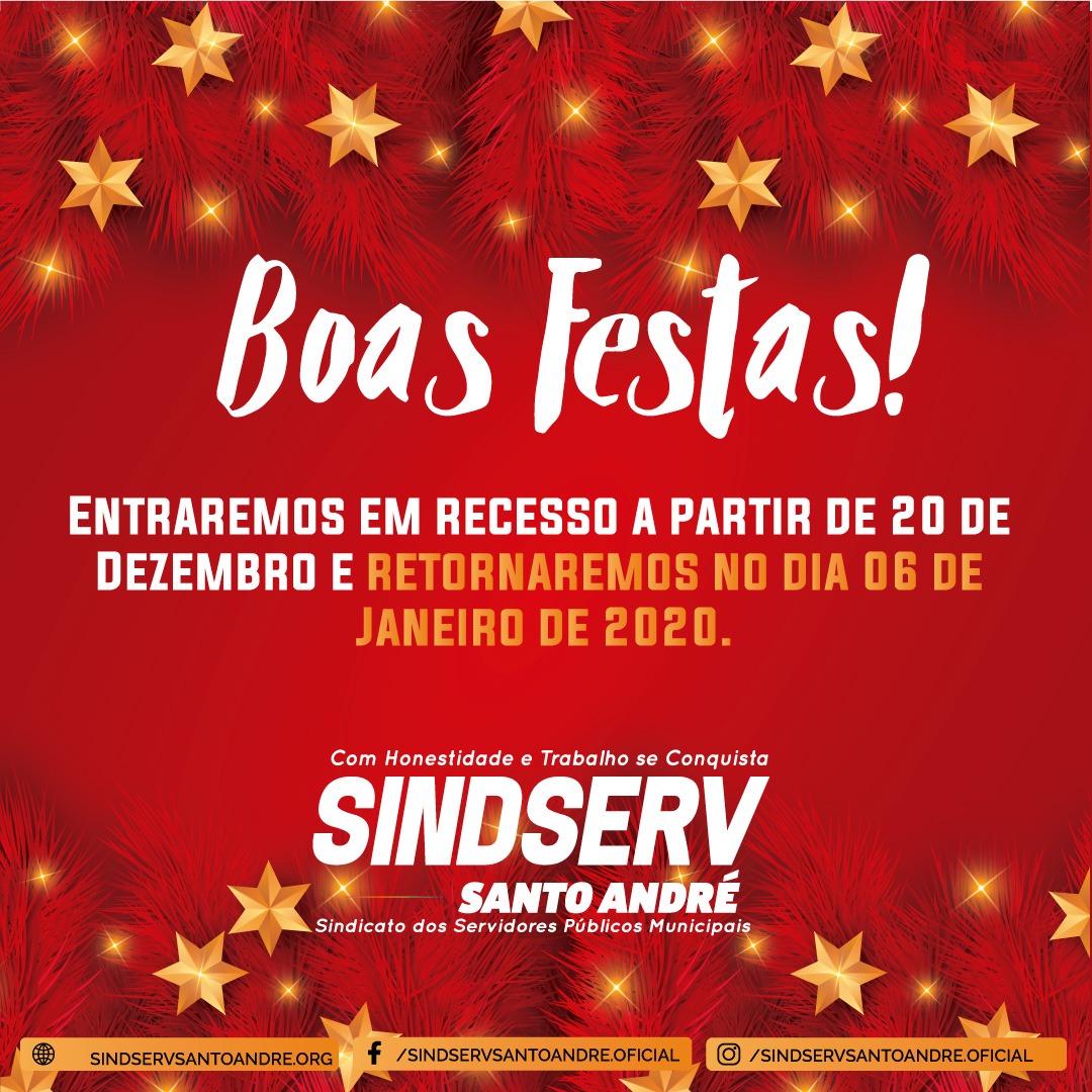 Imagem de Sindserv Santo André deseja boas festas e um ótimo ano novo 