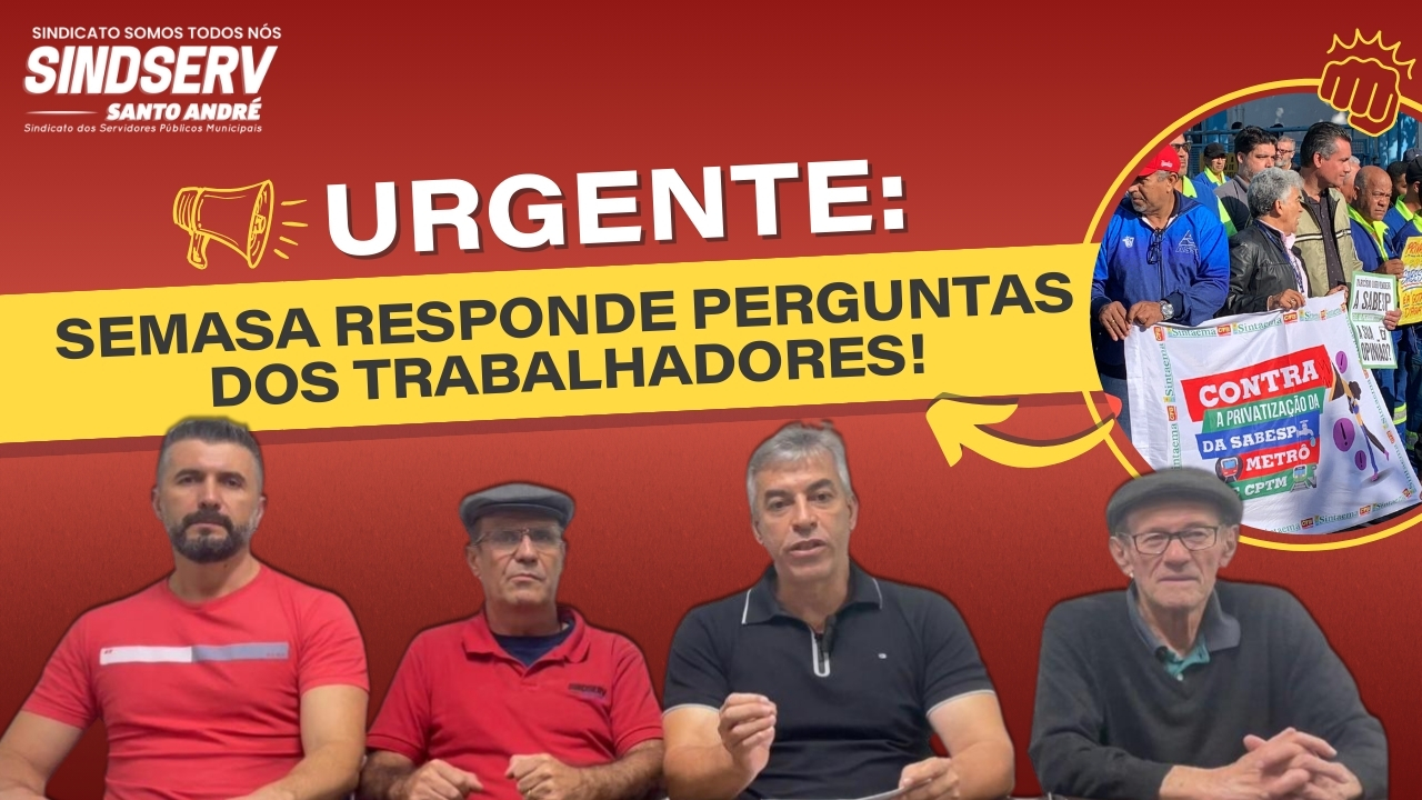 Imagem de Privatização da Sabesp: SEMASA responde ofício do Sindserv com dúvidas dos trabalhadores 