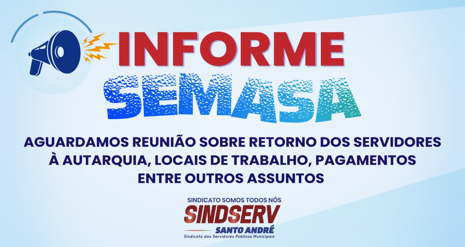 Imagem de Sindserv  quer informações sobre servidores que retornaram ao SEMASA