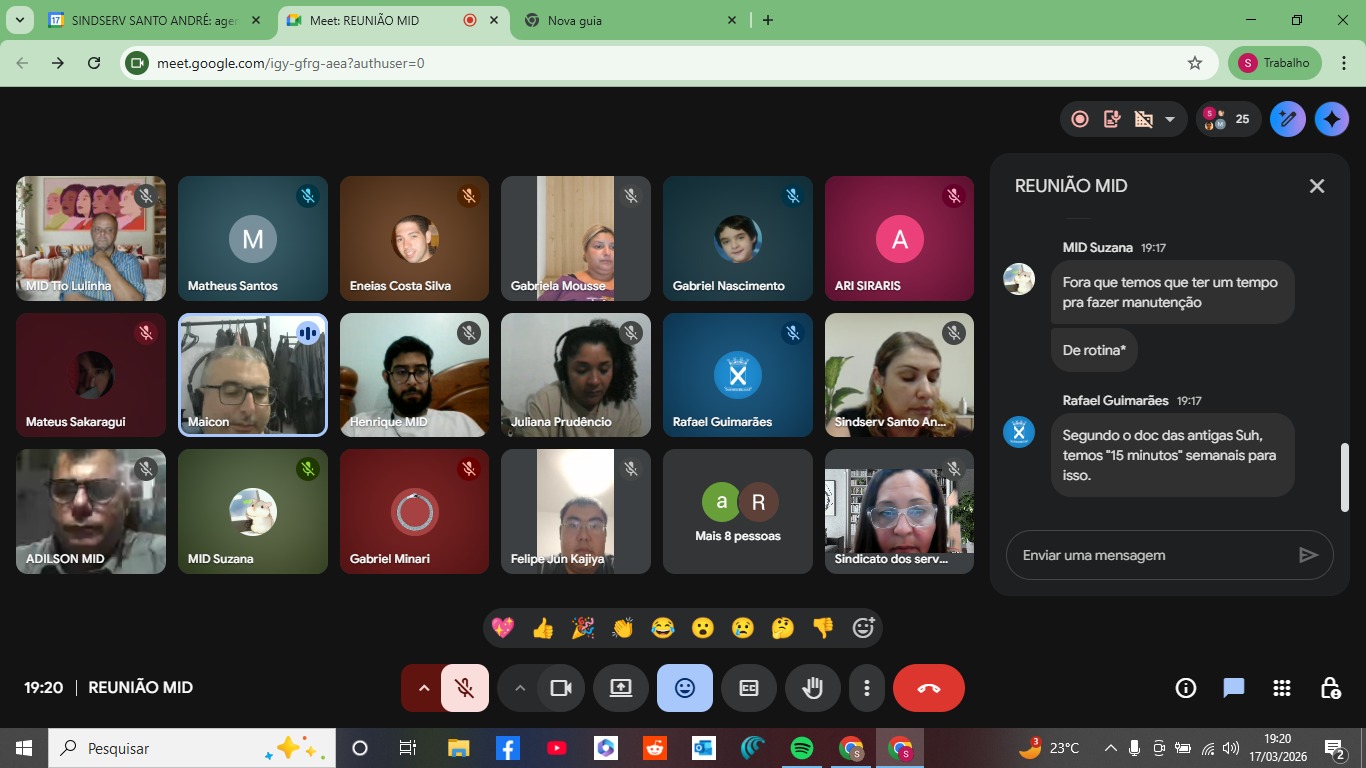 Imagem de MIDs: Reunião com Sindserv debate problemas e ações em defesa da categoria