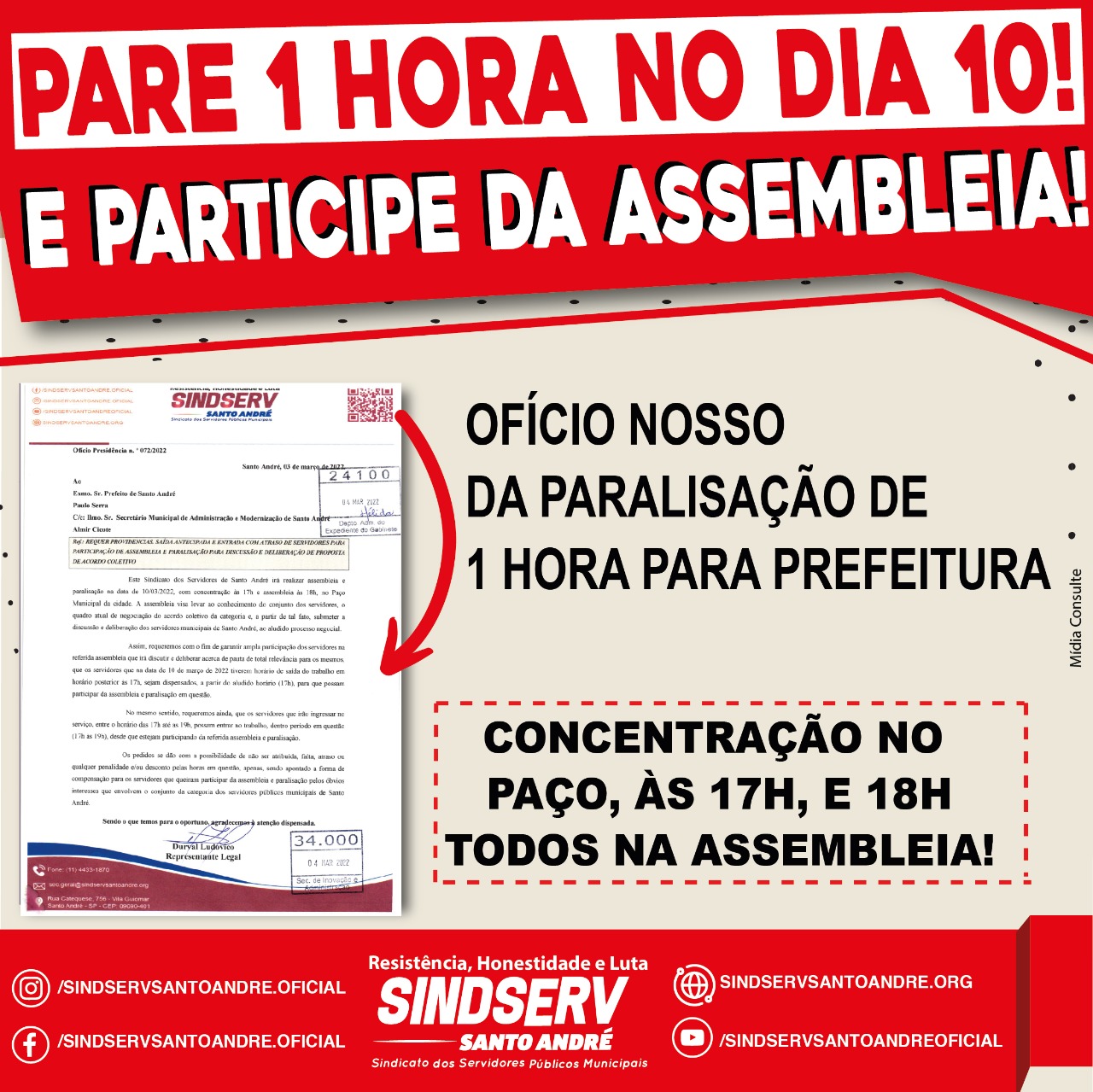 Imagem de Todos na Assembleia do Acordo Coletivo nesta sexta-feira (10)