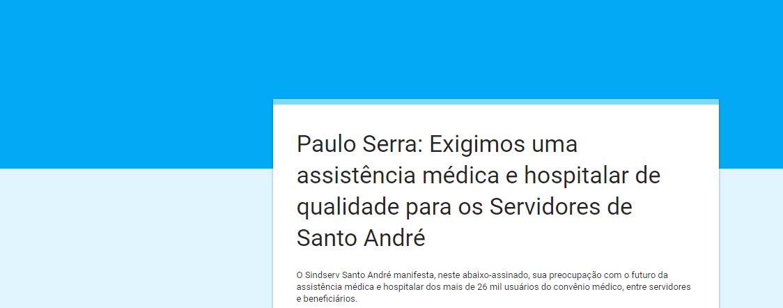 Imagem de Assine nosso abaixo-assinado por uma assistência médica de qualidade! 