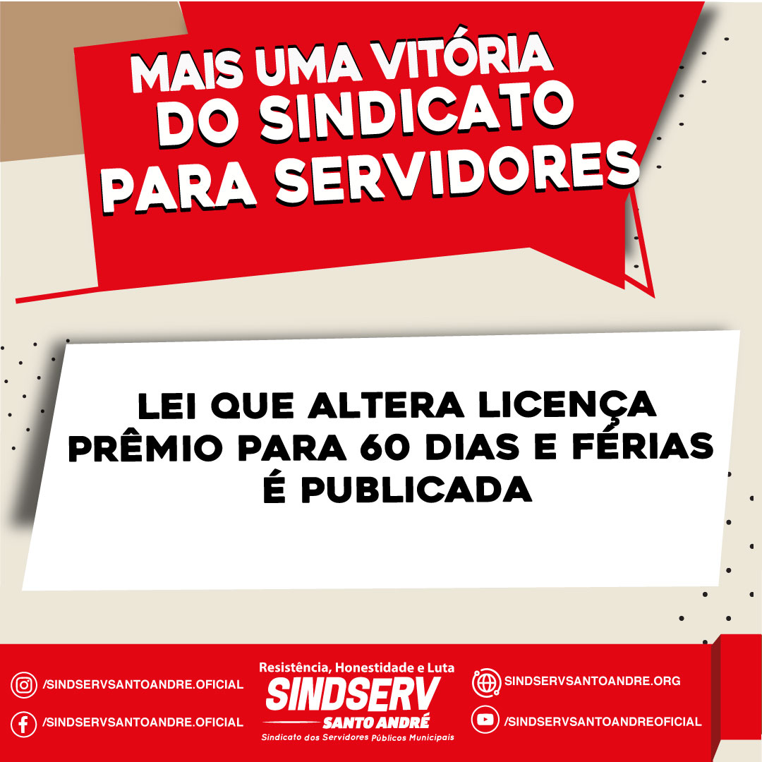 Imagem de Lei que altera Licença Prêmio para 60 dias e Férias é publicada