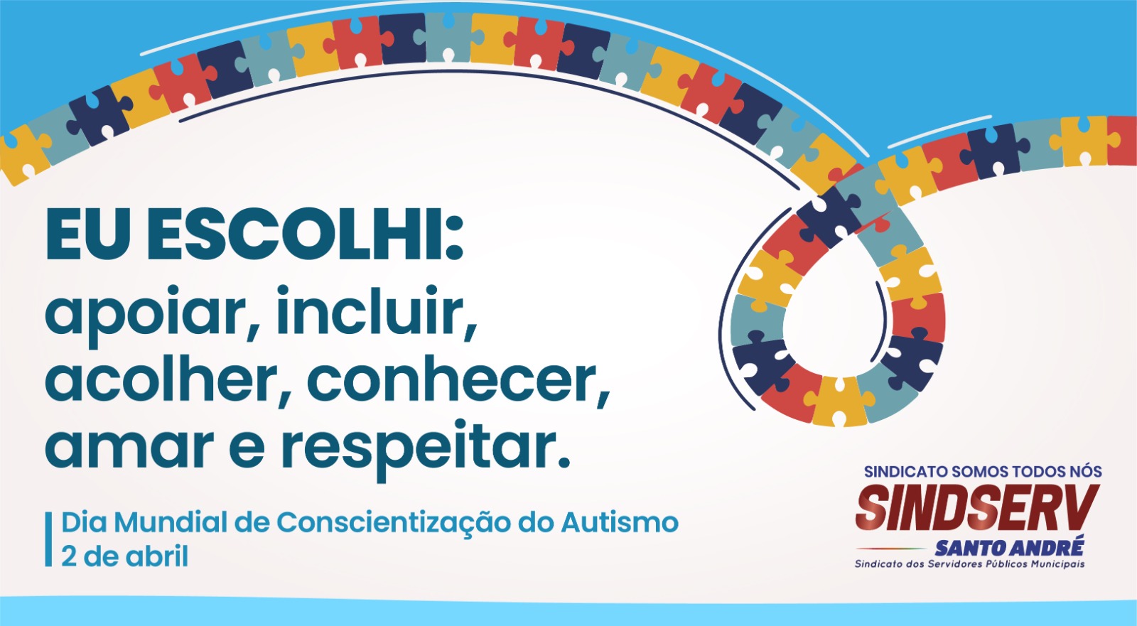 Imagem de Sindserv Santo André destaca ações em defesa da campanha de conscientização do Autismo