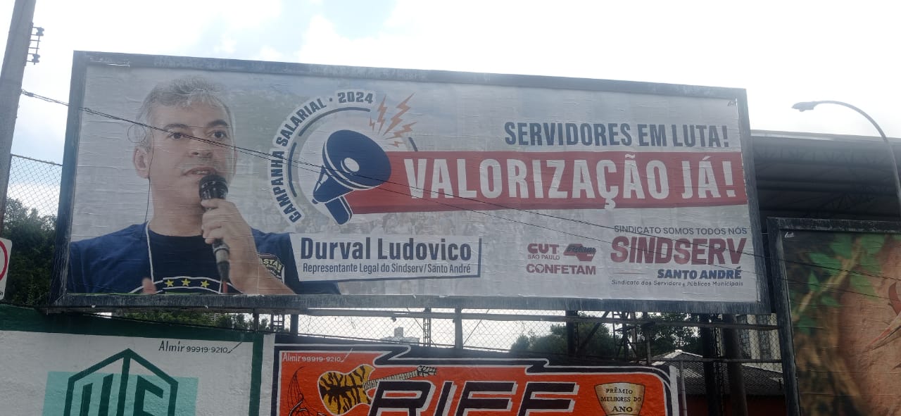 Imagem de Campanha Salarial: Outdoor do Sindserv Santo Santo pede valorização dos servidores 