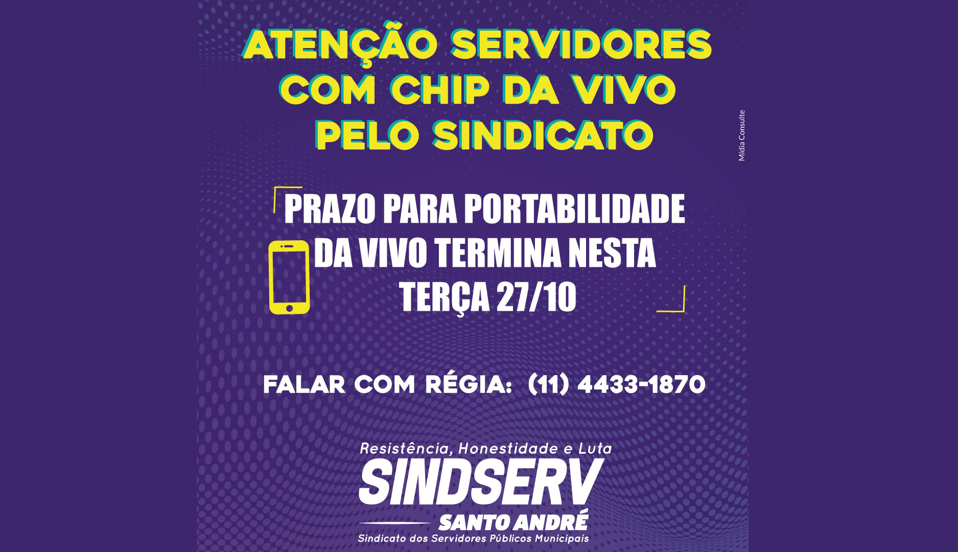 Imagem de Sindicato informa sobre portabilidade das linhas celulares da VIVO