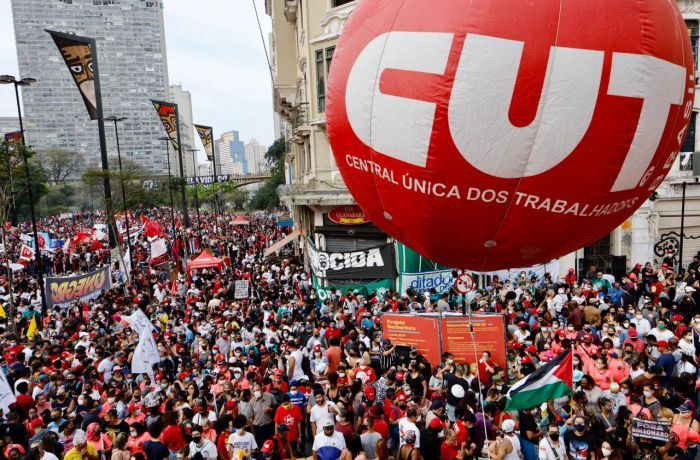 Imagem de Sindserv Santo André participa do ato em  defesa da democracia no Vale do Anhangabaú