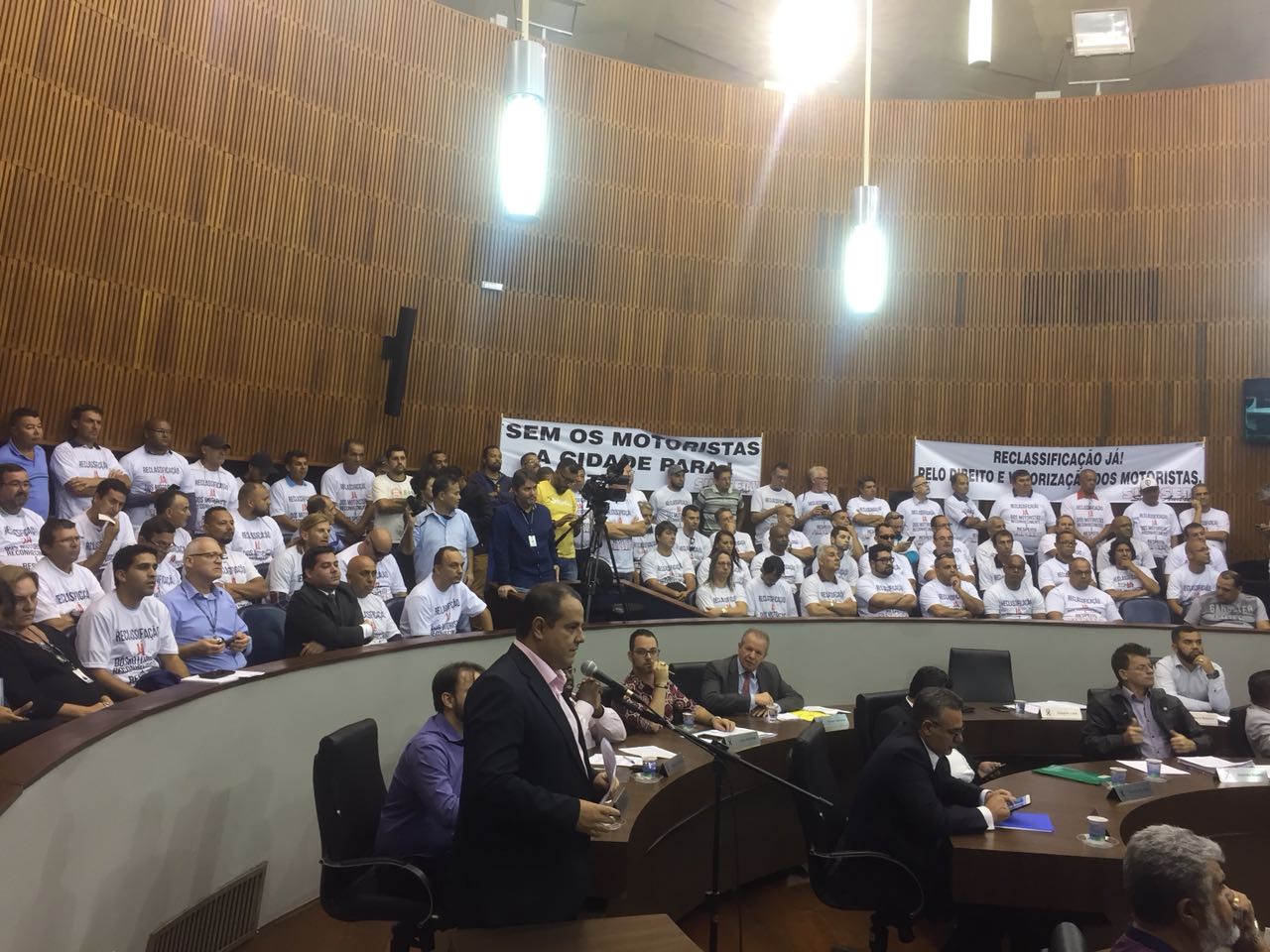 Imagem de Sindserv Santo André realiza ato na Câmara em defesa da reclassificação dos motoristas 
