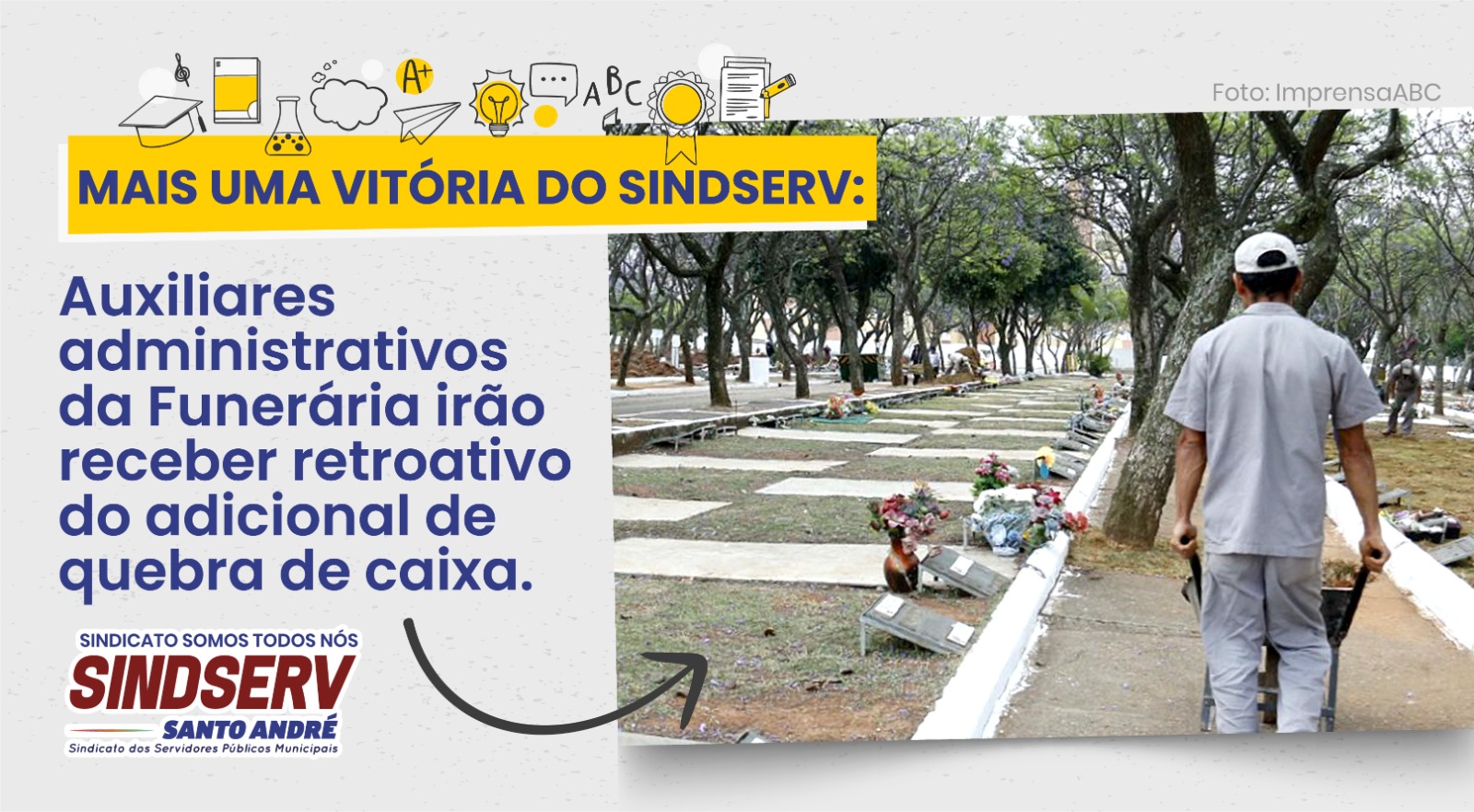 Imagem de Sindserv vence ação que garante pagamento retroativo de adicional de quebra de caixa para associados da Funerária